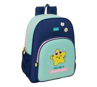 Safta Astuccio triplo Mr. Wonderful Comic, 37 pezzi, astuccio scolastico organizer con 3 scomparti e cerniera, include 16 matite, 14 pennarelli, righello e semicerchio, misure 12,5 x 5,5 x 19,5 cm