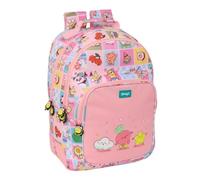Safta Astuccio triplo Mr. Wonderful Comic, 37 pezzi, astuccio scolastico organizer con 3 scomparti e cerniera, include 16 matite, 14 pennarelli, righello e semicerchio, misure 12,5 x 5,5 x 19,5 cm