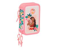 Safta Astuccio scolastico Vaiana per bambini 5-14 anni, 37 utili inclusi, 12,5 x 5,5 x 19,5 cm