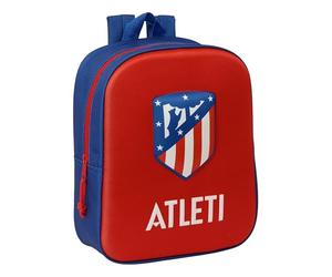 safta ATLETICO de MADRID 3D - Zaino da asilo 3D, adattabile al carrello, facile da pulire, ideale per bambini di diverse età, comodo e versatile, qualità e resistenza, 22 x 10 x 27 cm, colore rosso,