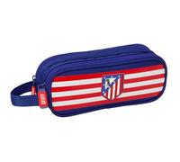 safta ATLETICO DE MADRID - Astuccio doppio bambino, astuccio per bambini, ideale per bambini in età scolastica, comodo e versatile, qualità e resistenza, 21 x 6 x 8 cm