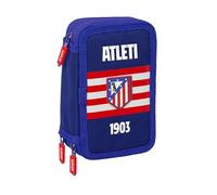 ATLETICO DE MADRID - Astuccio scolastico con 37 utensili inclusi, ideale per bambini da 5 a 14 anni, comodo e versatile, qualità e resistenza, 12,5 x 5,5 x 19,5 cm