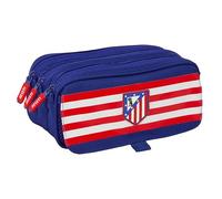 safta ATLETICO de MADRID - Astuccio triplo grande, astuccio per bambini, ideale per bambini in età scolastica, comodo e versatile, qualità e resistenza, 21,5 x 8 x 10 cm