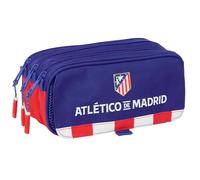 safta ATLETICO de MADRID - Astuccio triplo grande, astuccio per bambini, ideale per bambini in età scolastica, comodo e versatile, qualità e resistenza, 21,5 x 8 x 10 cm, rosso/blu/bianco, M, Casual