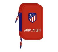 SAFTA, Astuccio scolastico con 28 utili inclusi nell'Atlético de Madrid, 125 x 40 x 195 mm Unisex-Bambini e ragazzi, Rosso e blu navy, Estándar