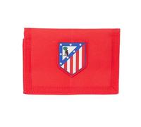 Safta ATLETICO DE Madrid - Portafoglio con testiera, portafoglio portafoglio, portafoglio, comodo, versatile, qualità e resistenza, 12,5 x 9,5 cm, colore rosso, rosso, Estándar, Casual