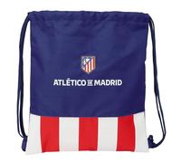 safta ATLETICO DE MADRID - Zaino a sacco piatto, grande, ideale per bambini di diverse età, comodo e versatile, qualità e resistenza, 35 x 40 cm, rosso/blu/bianco, M, Casual