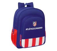 safta ATLETICO de MADRID - Zaino scuola bambino, zaino per bambini, adattabile a carrozzina, ideale per bambini in età scolastica, comodo e versatile, qualità e resistenza, 32 x 12 x 38 cm, rosso/blu
