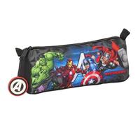Safta AVENGERS VENDETTA - Astuccio con cerniera e scomparto, astuccio per bambini, ideale per bambini in età scolastica, comodo e versatile, qualità e resistenza, 21 x 7 x 8 cm, Nero, M, Casual
