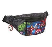 Safta Avengers Vendetta Marsupio con Tasca Esterna, Ideale per Giovani e Bambini di diverse Età, Comodo e Versatile, Qualità e Resistenza, 23 x 9 x 12 cm, Nero, M, Casual