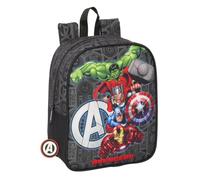 safta AVENGERS VENDETTA - Zaino per bambini, zaino per la scuola, adattabile al carrello, ideale per l'asilo, comodo e versatile, qualità e resistenza, 22 x 10 x 27 cm, Nero, M, Casual