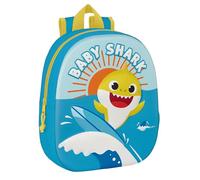 School Bag Baby Shark 3D 27 X 33 X 10 Cm Blue NUOVO