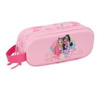 BARBIE - Astuccio doppio 3D, astuccio per bambini, ideale per bambini in età scolastica, comodo e versatile, qualità e resistenza, 21 x 6 x 8 cm