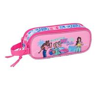 safta BARBIE - Astuccio doppio per bambini, ideale per bambini in età scolastica, comodo e versatile, qualità e resistenza, 21 x 6 x 8 cm