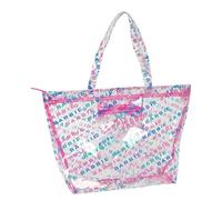 safta BARBIE LOGOMANIA - Borsa Shopping, Borsa da donna, Shopping Bag, Comodo e Versatile, Qualità e Resistenza, 54 x 17 x 35 cm, Colore Rosa Bastone, rosa pallido, Estándar, Casual