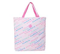 safta BARBIE LOGOMANIA - Borsa Shopping, Borsa da donna, Shopping Bag, Comodo e versatile, qualità e resistenza, 50 x 10 x 45 cm, colore rosa bastone, rosa pallido, Estándar, Casual