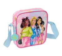 safta BARBIE PAINTERLY - Borsa a tracolla piccola, borsa per bambini, ideale per bambini dai 5 ai 14 anni, comoda e versatile, qualità e resistenza, 16 x 4 x 18 cm, rosa/celeste, M, Casual