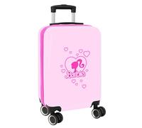 safta BARBIE PAINTERLY - Trolley da cabina 20 pollici, valigia con ruote, lucchetto di sicurezza, valigia leggera, 34,5 x 20 x 55 cm, rosa/celeste, M, Casual