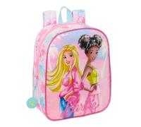 Safta BARBIE PAINTERLY - Zaino per bambini, zaino per la scuola, adattabile al carrello, ideale per l'asilo, comodo e versatile, qualità e resistenza, 22 x 10 x 27 cm, rosa/celeste, M, Casual