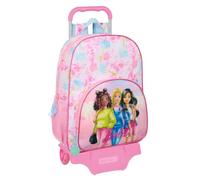 Safta BARBIE PAINTERLY - Zaino scuola grande con carrello, zaino per bambini, zaino per bambini, adattabile al carrello, ideale per bambini in età scolastica, comodo e versatile, qualità e resistenza,