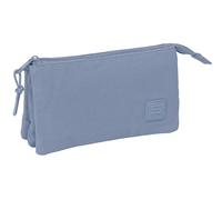 SAFTA Basic AZAFATA - Astuccio triplo, astuccio per bambini, ideale per bambini in età scolastica, comodo e versatile, qualità e resistenza, 22 x 3 x 12 cm