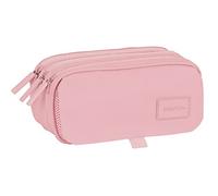 safta - Astuccio Triple Big, Astuccio per bambini, ideale per bambini in età scolare, comodo e versatile, qualità e resistenza, 21,5 x 8 x 10 cm, colore rosa, Rosa, Estándar, Casual