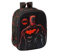 Safta BATMAN 3D - Zaino da asilo 3D, adattabile al carrello, facile da pulire, ideale per bambini di diverse età, comodo e versatile, qualità e resistenza, 22 x 10 x 27 cm, colore nero, Nero ,