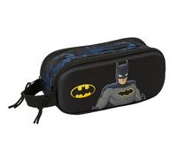 safta BATMAN - Astuccio doppio 3D, astuccio per bambini, ideale per bambini in età scolastica, comodo e versatile, qualità e resistenza, 21 x 6 x 8 cm