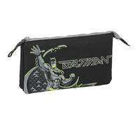 safta BATMAN GAME OVER - Astuccio triplo, astuccio per bambini, ideale per bambini in età scolastica, comodo e versatile, qualità e resistenza, 22 x 3 x 12 cm, Nero, M, Casual