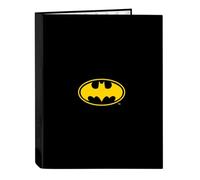 Safta BATMAN GAME OVER - Cartellina con 4 anelli, ideale per bambini di diverse età, comoda e versatile, qualità e resistenza, 26,5 x 33 cm, Nero, M, Casual