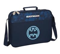 Safta BATMAN LEGENDARY - Portafogli Extrascolastici, Valigetta portatodo, Tracolla comoda e versatile, qualità e resistenza, 38 x 6 x 28 cm, colore blu marino, Blu navy, Estándar, Casual
