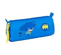 safta BATMAN PRESCUCOLAR - Astuccio con cerniera e scomparto, astuccio per bambini, ideale per bambini in età scolastica, comodo e versatile, qualità e resistenza, 21 x 7 x 8 cm, blu, M, Casual