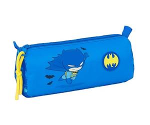 safta BATMAN PRESCUCOLAR - Astuccio con cerniera e scomparto, astuccio per bambini, ideale per bambini in età scolastica, comodo e versatile, qualità e resistenza, 21 x 7 x 8 cm, blu, M, Casual