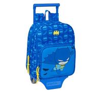safta BATMAN PRESCUCOLAR - Zaino asilo con carrello, ideale per bambini di diverse età, comodo e versatile, qualità e resistenza, 22 x 10 x 27 cm, blu, M, Casual
