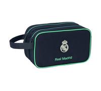 SAFTA | Beauty case doppio Real Madrid 2ª Equipación 25/26 adattabile al carrello, organizer da viaggio e scuola