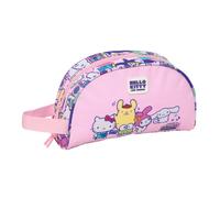 Safta - Beauty case Hello Kitty & Friends adattabile al trolley, organizer per la scuola con maniglia laterale, borsa da toilette scolastica, dimensioni 26 x 9 x 16 cm