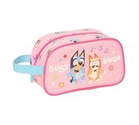 SAFTA | Beauty case per bambini Bluey Dance adattabile al carrello, organizer da viaggio e scuola, Dimensioni 26x12x15 cm