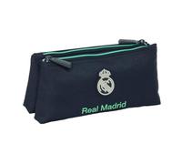 SAFTA | Beauty case piccolo doppio Real Madrid 2ª Equipación 25/26, organizer da viaggio e scuola, Dimensioni 22x8x10 cm