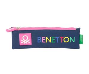 safta BENETTON DAMERO - Astuccio per bambini, ideale per bambini dai 5 ai 14 anni, comodo e versatile, qualità e resistenza, 20 x 60 cm, Blu navy, M, Casual