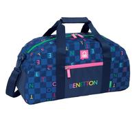 Borsa da Palestra Benetton Damero Blu Marino 50 x 26 x 20 cm