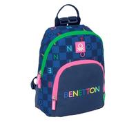 Safta BENETTON DAMERO - Mini zaino per uso quotidiano, ideale per bambini di diverse età, comodo e versatile, qualità e resistenza, 25 x 13 x 30 cm, Blu navy, M, Casual