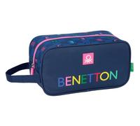 Safta BENETTON DAMERO - Scarpiera media, multiuso, portatodo, sport, estrattori, calcio, comodo e versatile, 29 x 14 x 15 cm, Blu navy, M, Casual