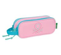 safta BENETTON DOLCE - Astuccio doppio per bambini, ideale per bambini in età scolastica, comodo e versatile, qualità e resistenza, 21 x 6 x 8 cm