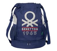 Safta BENETTON VARSITY - Zaino per bambini, ideale per bambini di diverse età, comodo e versatile, qualità e resistenza, 34 x 15 x 43 cm, colore: blu navy/grigio, Blu marino/Grigio, Estándar, Casual
