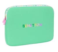 safta BENETTON MINT - Custodia per computer portatile da 15,6 pollici, ideale per bambini di diverse età, comoda e versatile, qualità e resistenza, 39,5 x 3,5 x 27,5 cm, Verde Menta Torta, M, Casual