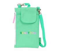 safta BENETTON MINT - Portamonete standard, per cellulare, comodo e versatile, qualità e resistenza, 19 x 10 cm, Verde Menta Torta, M, Casual