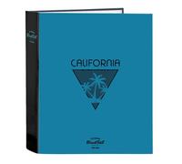 Safta BLACKFIT8 CALIFORNIA - Folio Folder 4 Rings, Ideal for Children of Differe