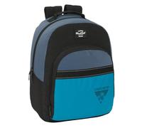 safta BLACKFIT8 CALIFORNIA - Zaino adattabile a passeggino, ideale per bambini di diverse età, tessuto riciclabile, comodo e versatile, qualità e resistenza, 32 x 15 x 42 cm, Nero/blu, M, Casual