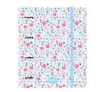 Safta BLACKFIT8 COOL - 4 Ring Binder 35 cm with 100 A4 Sheets, Ideal for Childre