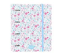 Safta BLACKFIT8 COOL - Raccoglitore 4 anelli da 35 cm con 100 fogli A4, ideale per bambini di diverse età, comodo e versatile, qualità e resistenza, 27 x 3,5 x 32 cm, multicolore, M, Casual